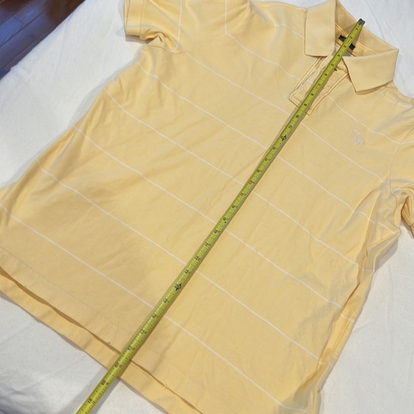 Abercrombie & Fitch Yellow and White Striped Muscle Polo - Picture 7 of 13